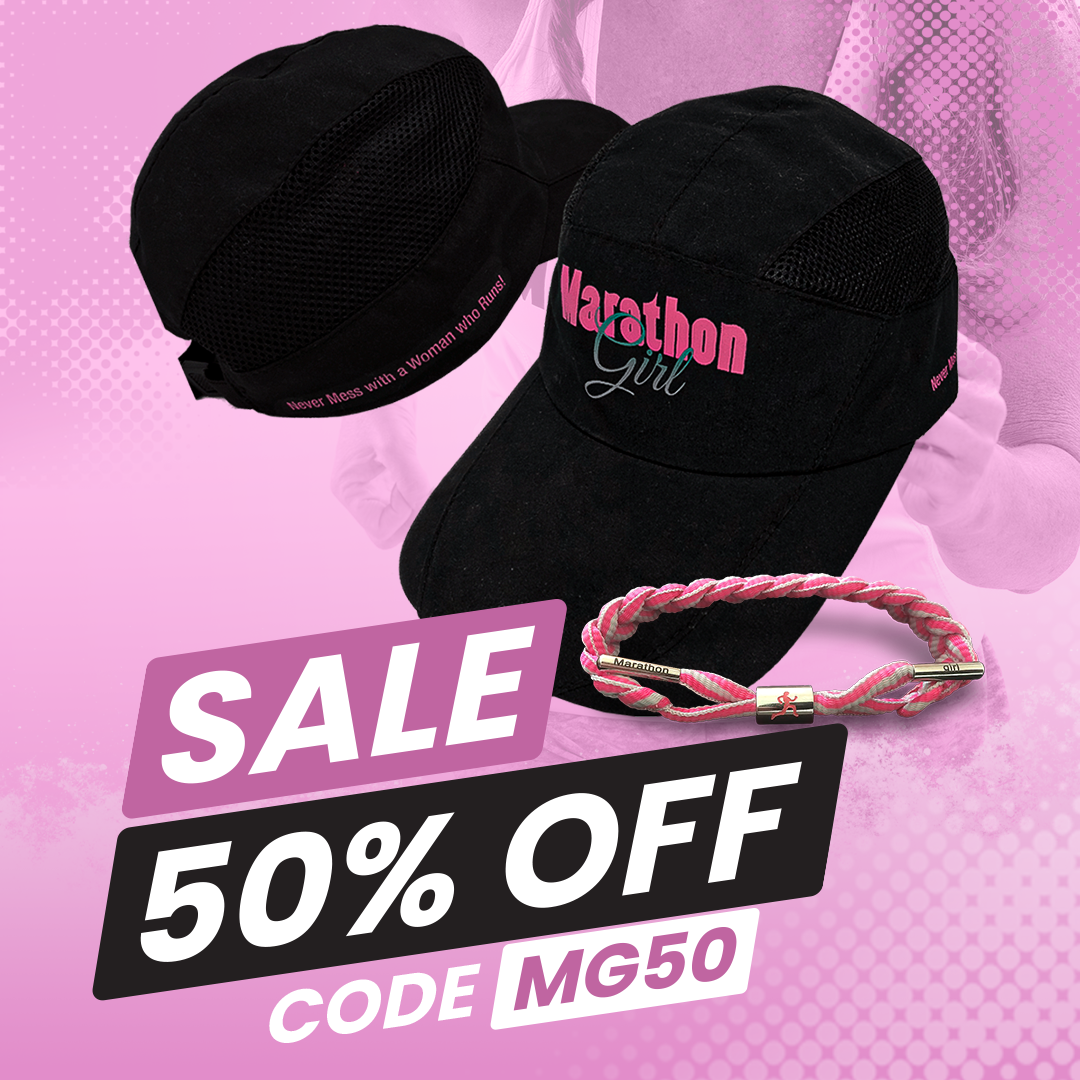 Marathon Girl® Cap + Shoelace Bracelet